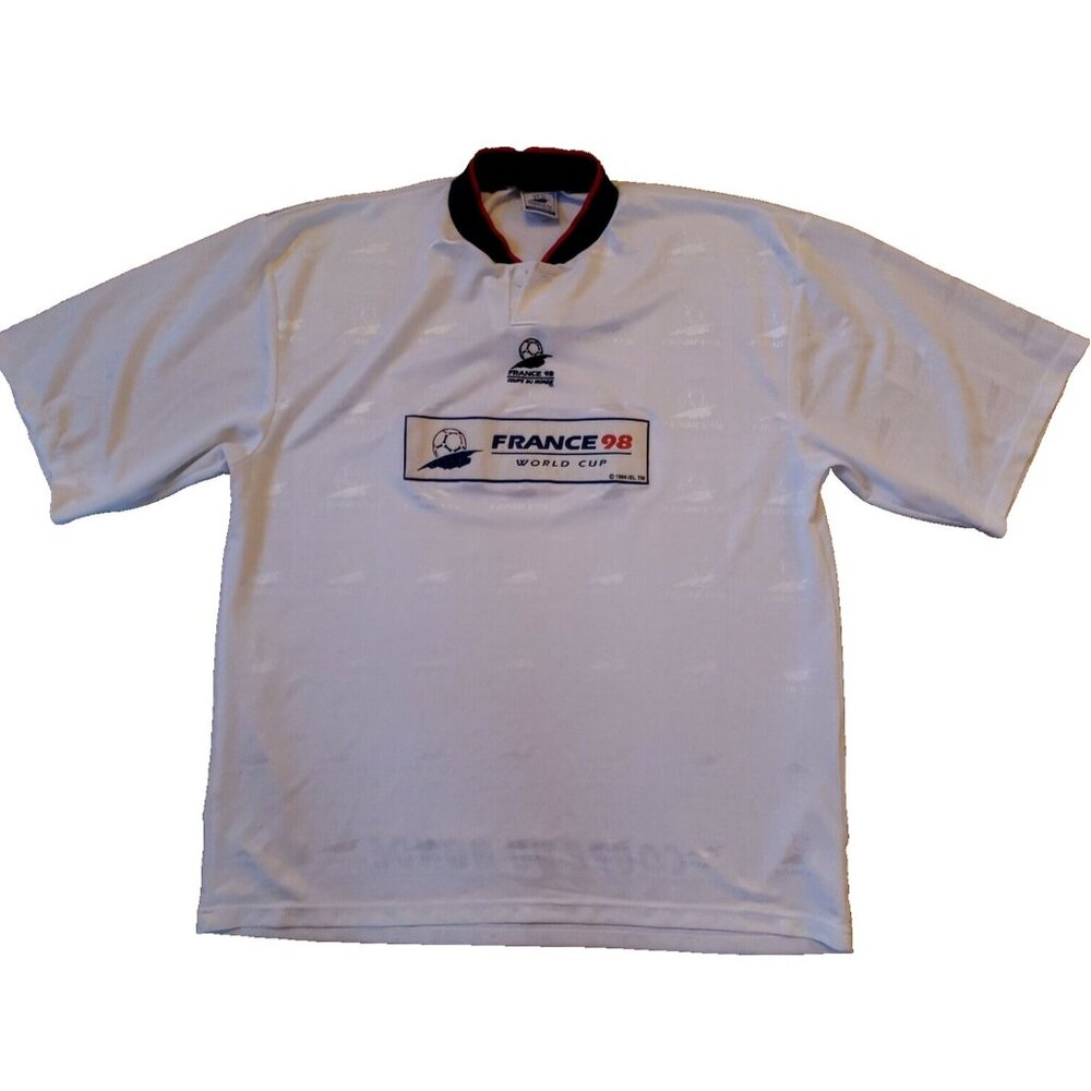 Vtg France Soccer Jersey Mens XL National Football Team FIFA World Cup FFF 1994